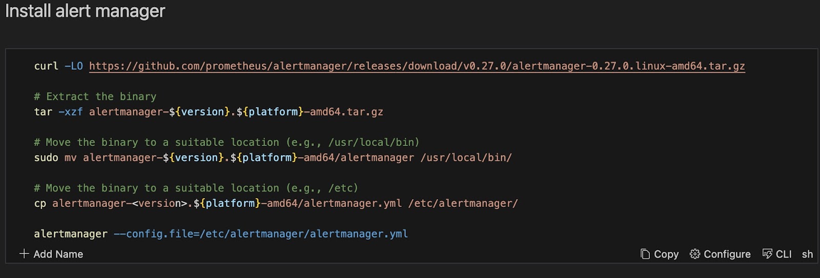 Install Alertmanager