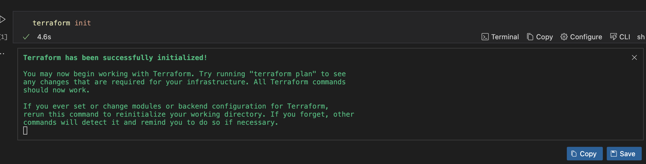 terraform init